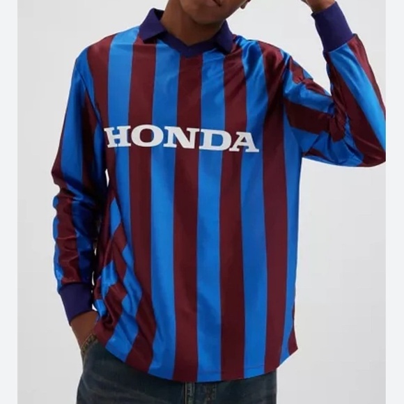 Honda Tops - NWOT Urban Outfitters Honda Long Sleeve Soccer Jersey Polo Tee Size XL